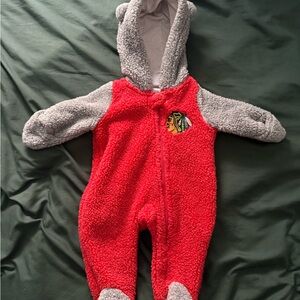 NHL Chicago Blackhawks Infant One-Piece Footie with Hood